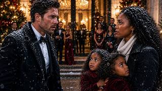 Outside His Christmas Party, the Cold Billionaire Froze—His Ex Stood There Holding Twins