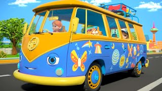 Wheels On The Bus + More Cartoon Vehicles & Children Rhymes