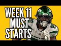 Fantasy Football Start/Sit Strategy for Week 11 (EVERY GAME)