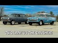 TWO LANE BLACKTOP VS THE CRUSHER II! RETRO '55 CHEVIES MATCH RACE! RAT VS MOUSE! BYRON DRAGWAY!