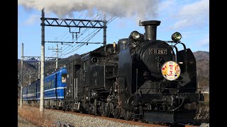 【4K動画】SL大樹4号 下今市行 [C11-207(今)+ﾖ8709+ｽﾊﾌ･ｵﾊ14系3B]