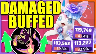 BUFFED MYSTICAL FIRE SYLVEON Deals Damage again!! | Pokemon Unite