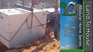 Install the Septic Tank - Modular Home #23