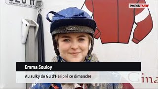 Emma Souloy évoque les travaux de Gu d'Héripré et Ampia Mede Sm avant le Prix d'Amérique 2024