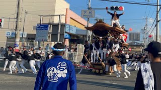 令和4年南掃守地区だんじり祭り試験曳き(10/2)