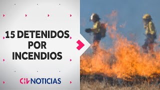 15 DETENIDOS sospechosos de provocar incendios en sur de Chile: Arriesgan hasta 20 años de cárcel.