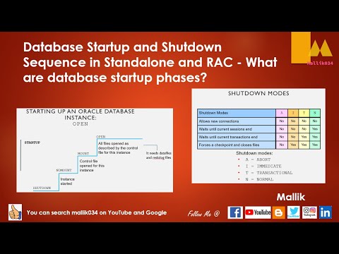 Database Startup and Shutdown Sequence in Standalone and RAC - What are database startup phases?