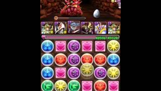 【パズドラ】3コンボ主のパズドラ(超ルビドラ降臨！！ルビドラの逆襲！)光ルシファーHP回復4倍PT