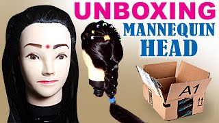 Unboxing Dummy Mannequin Head from Amazon Review With Sample HairStyles | Lilly Beauty Mantra |