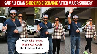 Saif Ali Khan Shocking Discharge Video From Hospital With Wife Kareena Kapoor