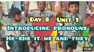 Term 3 Unit 1 Day 8 /Introducing pronouns He She it we  and they/ English Ennum Ezhuthum