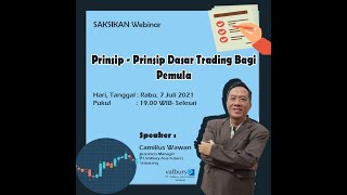 Webinar Prinsip-Prinsip Dasar Trading Bagi Pemula  7 juli 2021