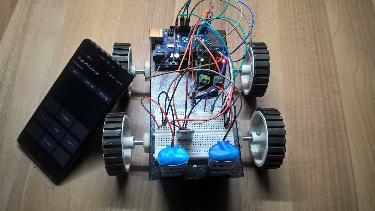 How To Make A Bluetooth Controlled Robot Using Arduino (With Code ...