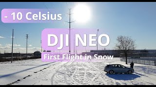 DJI NEO First Flight in the Snow #djidrone #djineo #christmas #2024 #snow