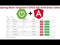 Angular 8 + Spring Boot CRUD API + Data Table Example