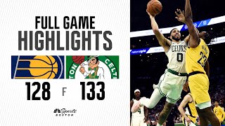 FULL GAME HIGHLIGHTS: Wild Jaylen Brown 3 forces OT, Celtics outlast Pacers 133-128