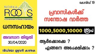 പ്രവാസികള്‍ക്ക് സന്തോഷ വാര്‍ത്ത | 1000,5000,10000 രൂപ ധന സഹായം | എങ്ങനെ  അപേക്ഷിക്കാം