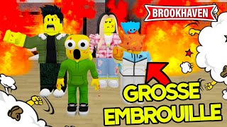 GROSSE EMBROUILLE DANS LA TEAM JAUNE AVEC ODA (Huggy Wuggy)! BROOKHAVEN RP