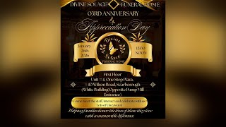 Divine Solace Funeral Home Home 3rd Anniversary and Appreciation Day