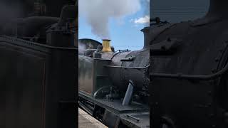 British Railways Green 5541 steam locomotive finishes shunting around Lydney Junction