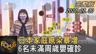 日本家庭感染暴增 6名未滿周歲嬰確診｜方念華｜FOCUS全球新聞 20210730