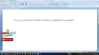 Microsoft Office Word 2007 on Windows 11