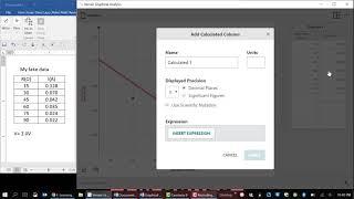 Graphical Analysis Linearize walk through