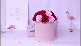 DIY gift forever eternity rose real touch rose agaric mushroom gift box preserved roses