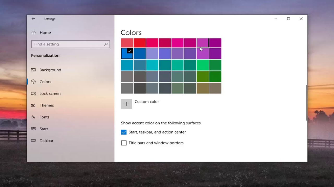 How To Change Taskbar Color In Windows 10 [Tutorial] - YouTube