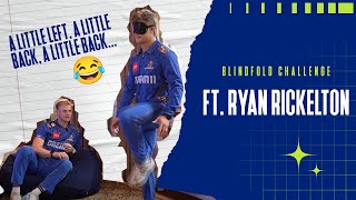 #RyanRickelton takes on the blindfold challenge | Stay in the box Challenge | MI Cape Town