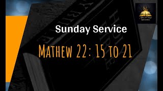 Mathew chapter 22 (Verses 15 to 21)