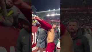 Mohamed Salah with Liverpool fans happy moments.