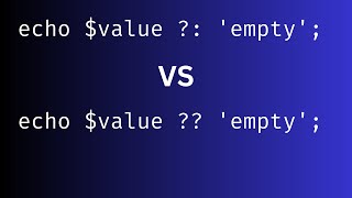 PHP: Short Ternary VS Null Coalescing Operator