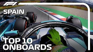 Hamilton & Sainz’s CLOSE Encounter And The Top 10 Onboards | 2024 Spanish Grand Prix | Qatar Airways