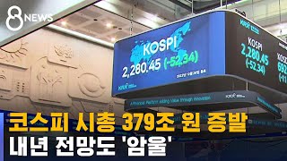 코스피 시총 379조 원 증발…내년도 '암울' / SBS