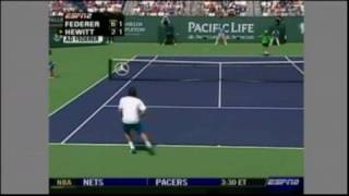 Federer vs Hewitt Amazing Point