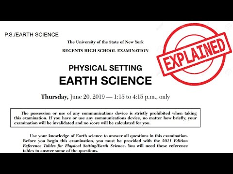 Earth Science Regents (June 2019) - #66-85 - YouTube