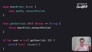 How to handle function failure with optionals – Swift for Complete Beginners