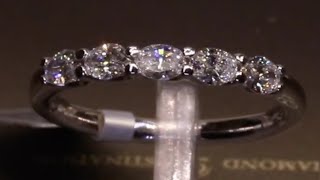 #68691 | T0.50ct | Five Stone Oval Diamond Eternity Ring | Set in Platinum