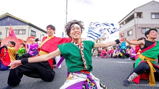 [4K] 京炎そでふれ！おどりっつ　瑞浪バサラカーニバル 2024（バサカニ） 公園通線南会場 (前方)