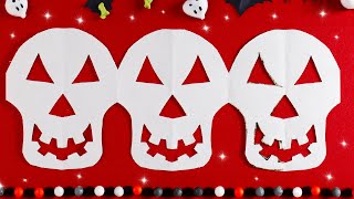 Cutting Paper Art Designs for Decoration for Halloween with scissors 🎃 Skulls out of Paper [Simple]