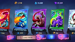 Phobies: Opening 1 terrifying pack, 5 scary packs and 1 horrific pack