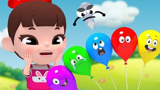 Happy Balloons finger family song nursery rhymes in the Water Bath Song | Super Lime And Toys