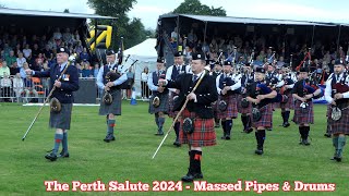 The Massed Pipes \u0026 Drums open the City of Perth salute 2024