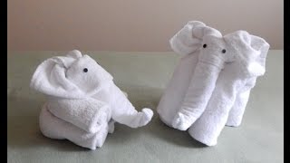 Towel Art Folding | How to Make a Towel Elephant in 2 Ways | Towel Animal |