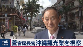 菅官房長官 沖縄観光業を視察