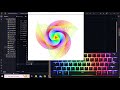 ASMR Programming - Colorful Triangle - No Talking
