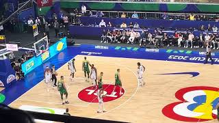 USA vs Lithuania 4Q FIBA Basketball World Cup 2023 Clash: Margiris Normantas' Successful Free Throw