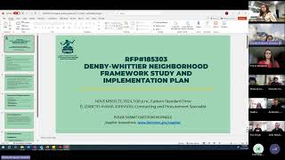 Pre-Bid Meeting | RFP 185303 Denby Whittier Neighborhood Framework Study and Implement