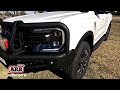 next gen ford ranger wildtrack with arb summit bar and solis driving lights